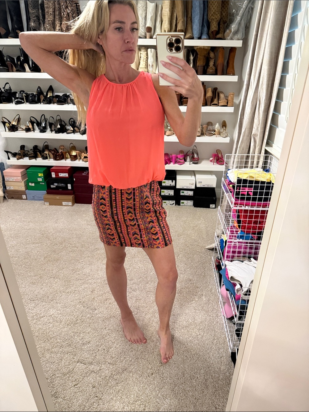 Coral Sleeveless dress